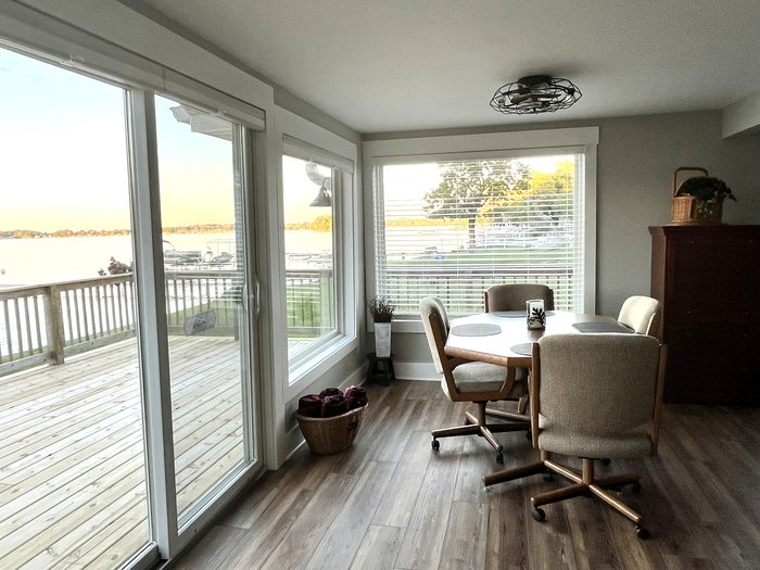 Seating overlooking the lake